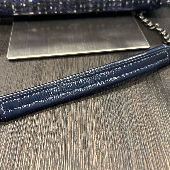 Coach Classic Chelsea Boucle Blue/Black Tweed Handbag - Picture 12 of 15